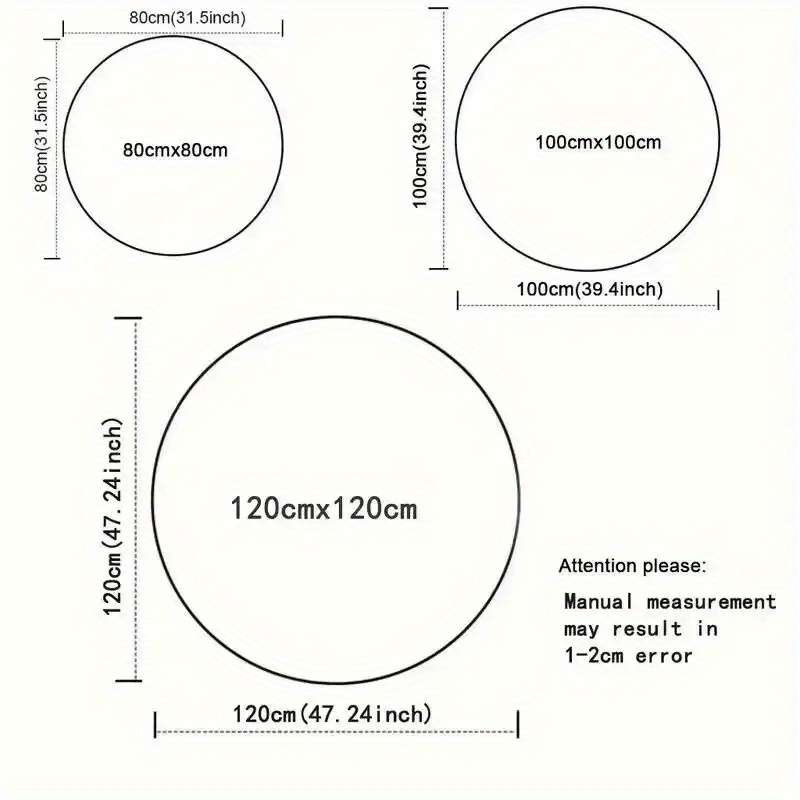 1Pc 31.5x31.5inch 80x80cm Floor Mat