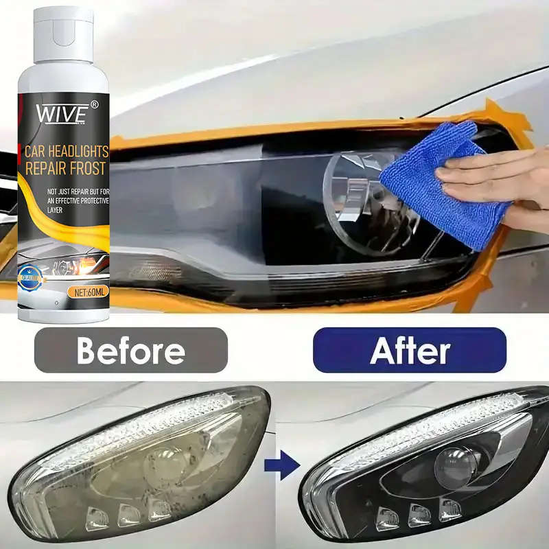 1pc Car Headlight Restoration Kit No-Polish Oxidation Removal Brightness Enhancement for All Models
