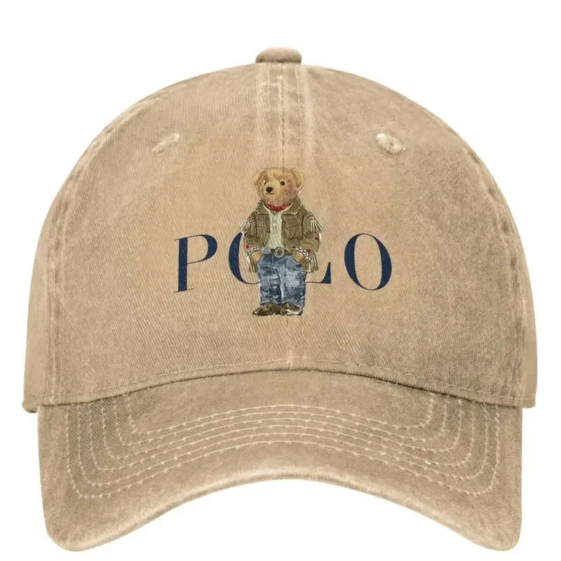 Kawaii Bear Polo Denim Baseball Cap