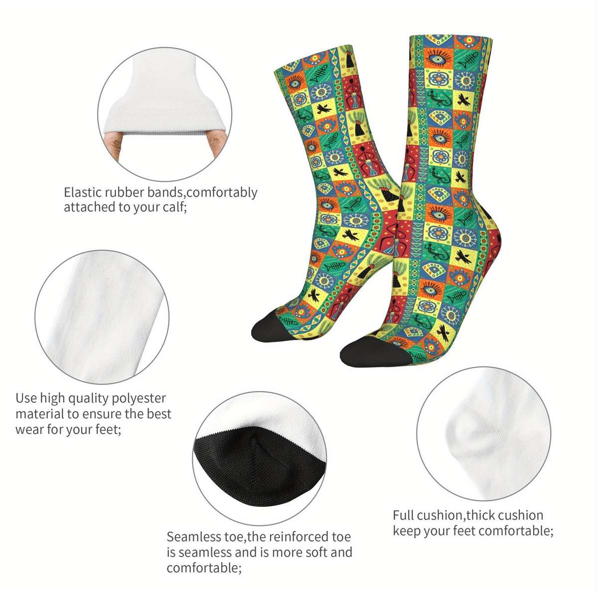 1 Pair Multicolor One Size Socks