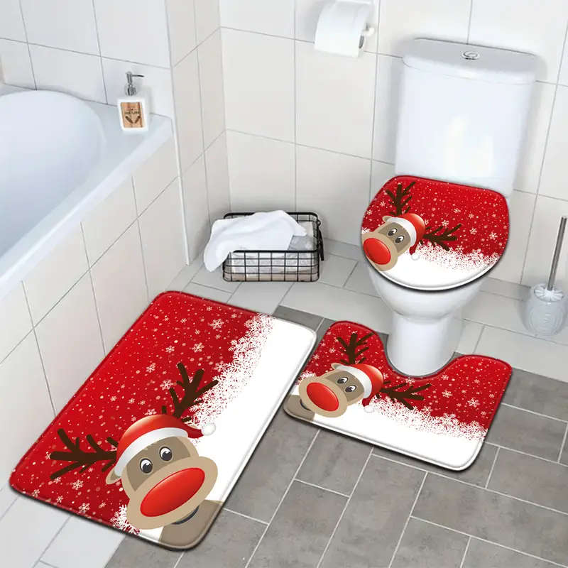 3-Piece Minimalist Bathroom Mat Set