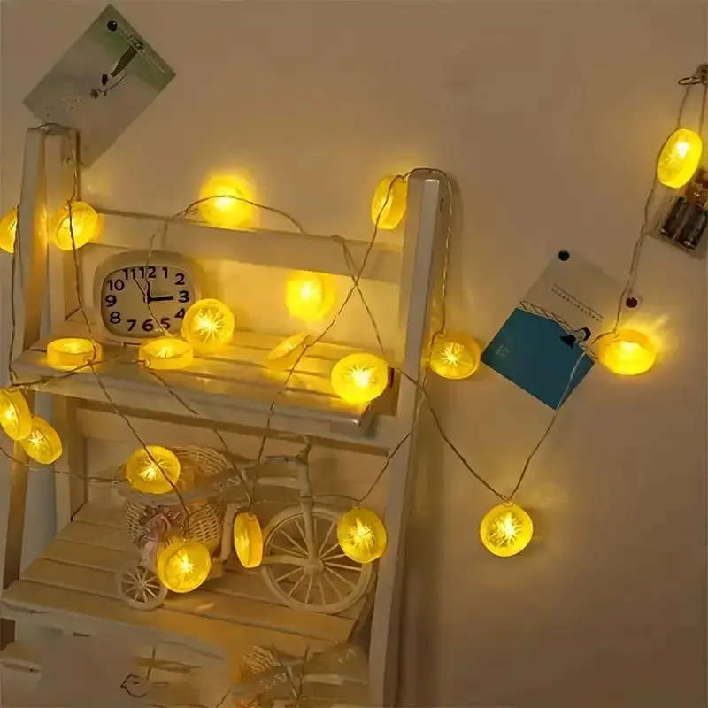 10 LED Lemon-Shaped String Lights Green