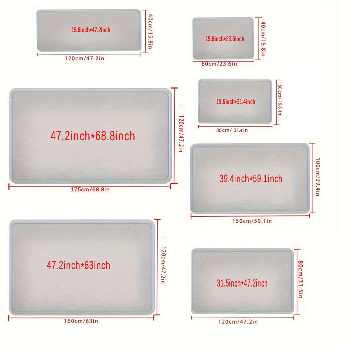 1Pc 47x63inch 120x160cm Floor Mat