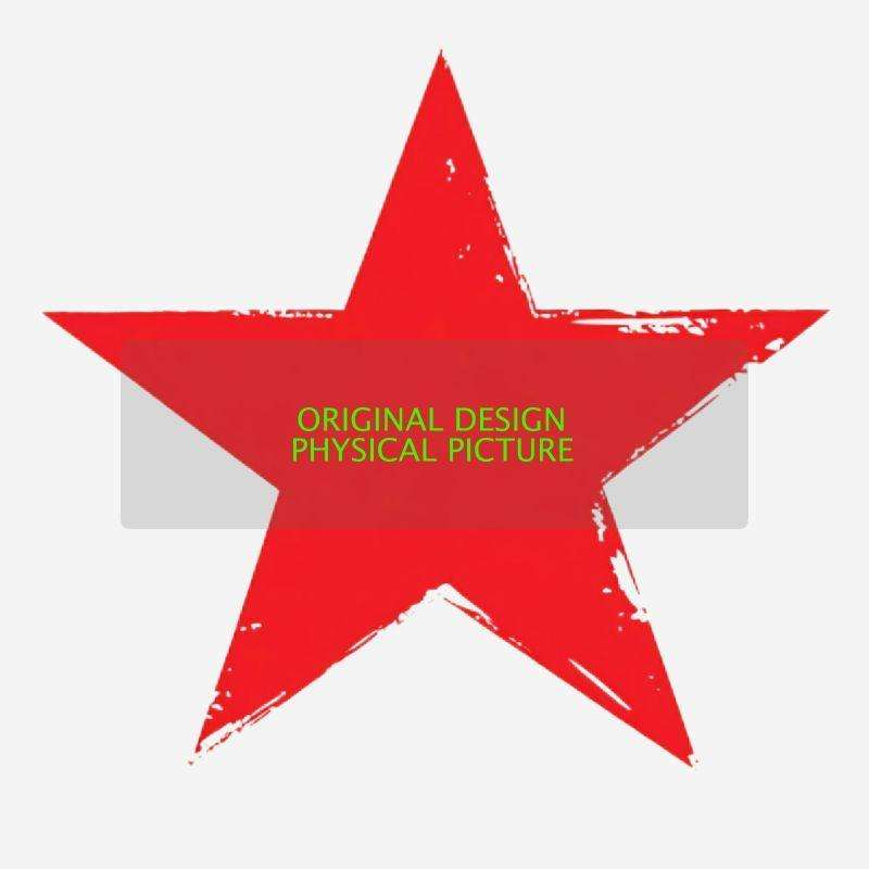 1pc 100% Cotton Adjustable Baseball Cap with Red Star Design Sun Protection Machine Washable Bla