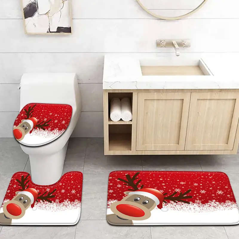 3-Piece Minimalist Bathroom Mat Set