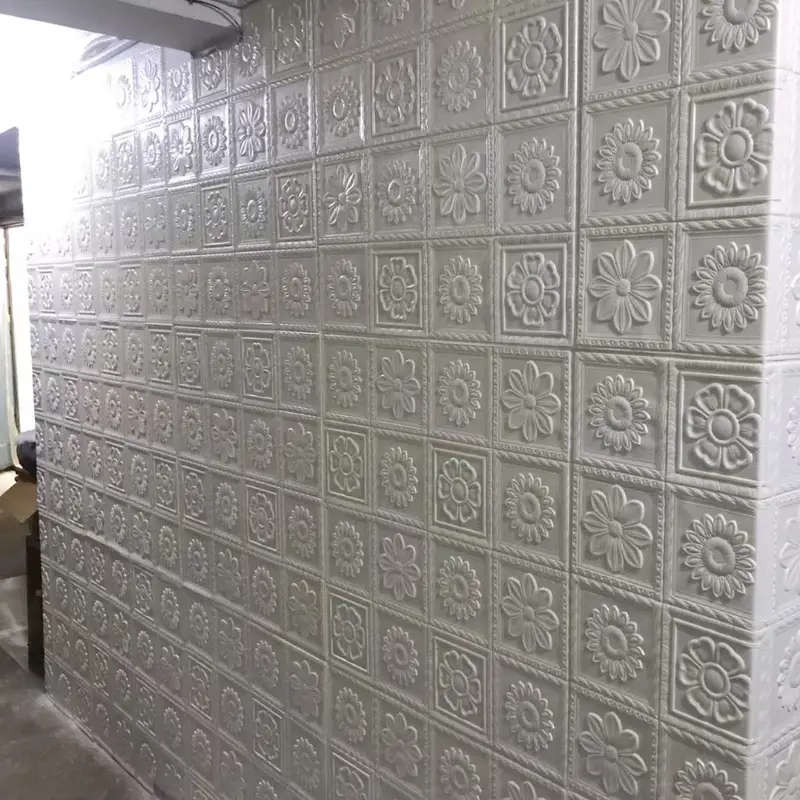 60pcs 3D Wall Tile Stickers Foam Self Adhesive Anti-collision Wallpaper