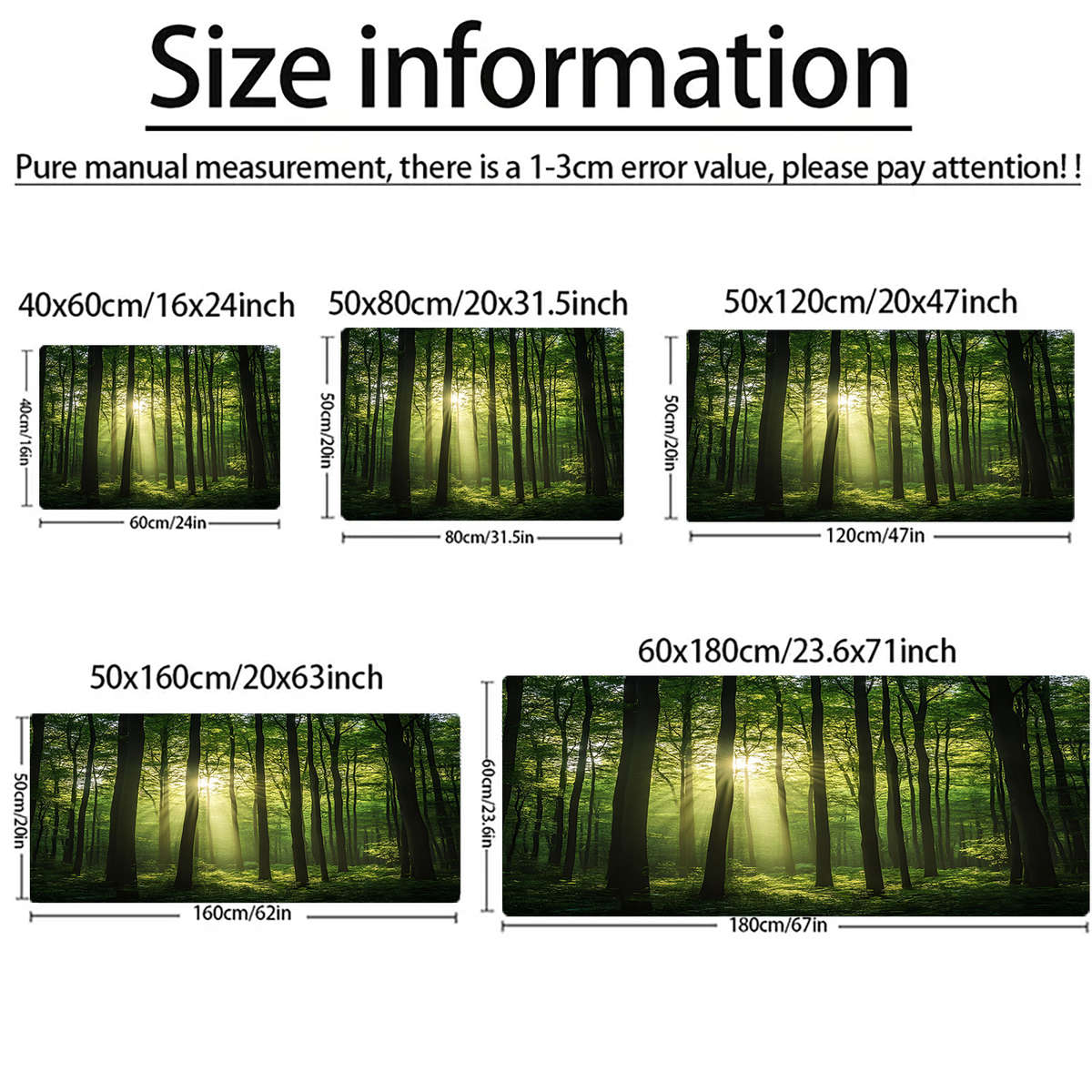 1Pc 120x160cm Floor Mat