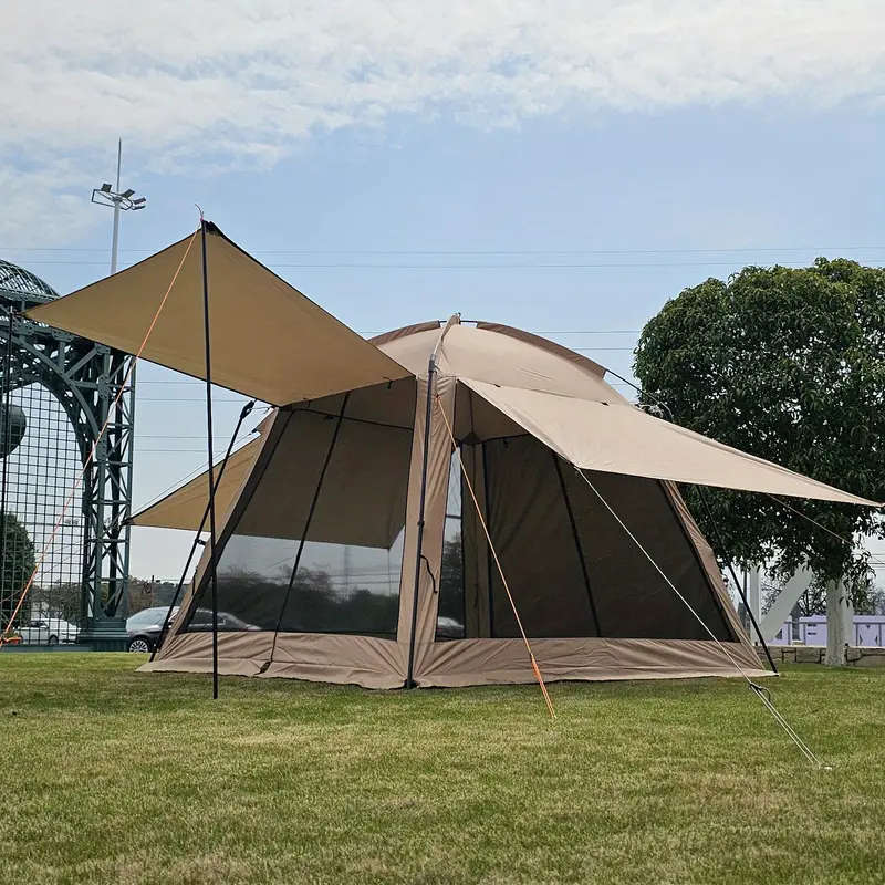 4-6 Person Family Camping Tent with Screen Window and Mosquito Net