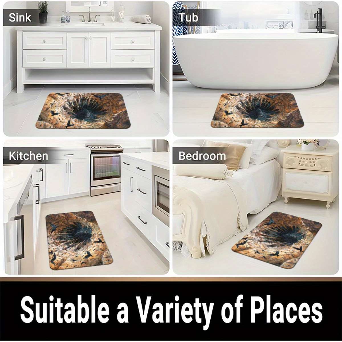 1Pc 23.6x35.4inch 60x90cm Floor Mat