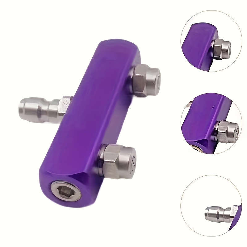 1Pc 2In1 Dual Nozzle High Pressure Washer Adapter
