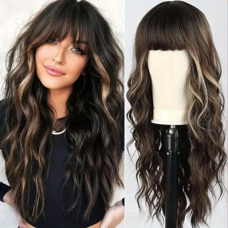 1Pc Brown Gradient 66.04cm Fashion Design Wig