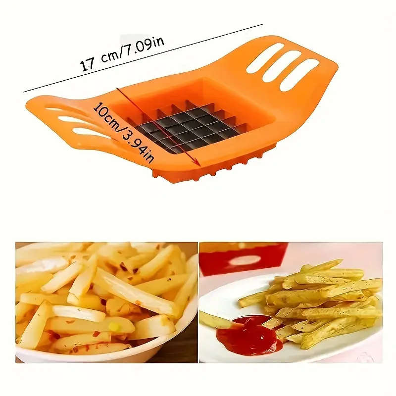 1pc Multipurpose Kitchen Slicer Manual PVC Fruit Vegetable Dicer Handheld Potato Cutter