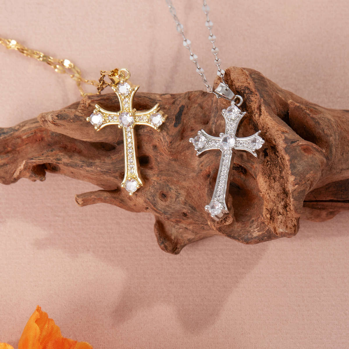 Silvery Jesus Theme Pendant