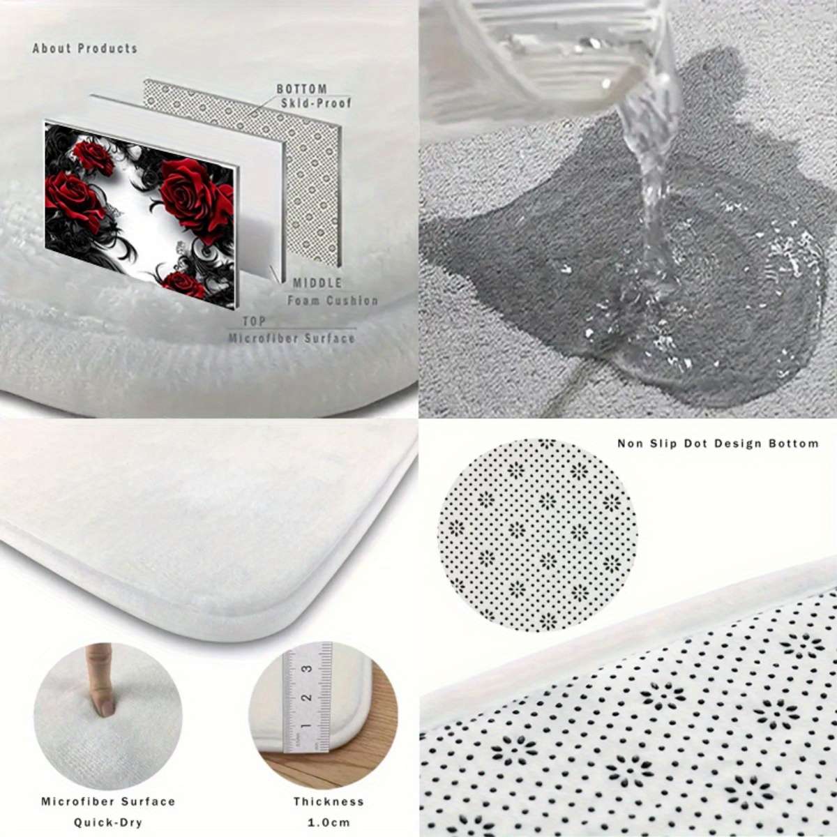 1Pc 40x60cm Floor Mat