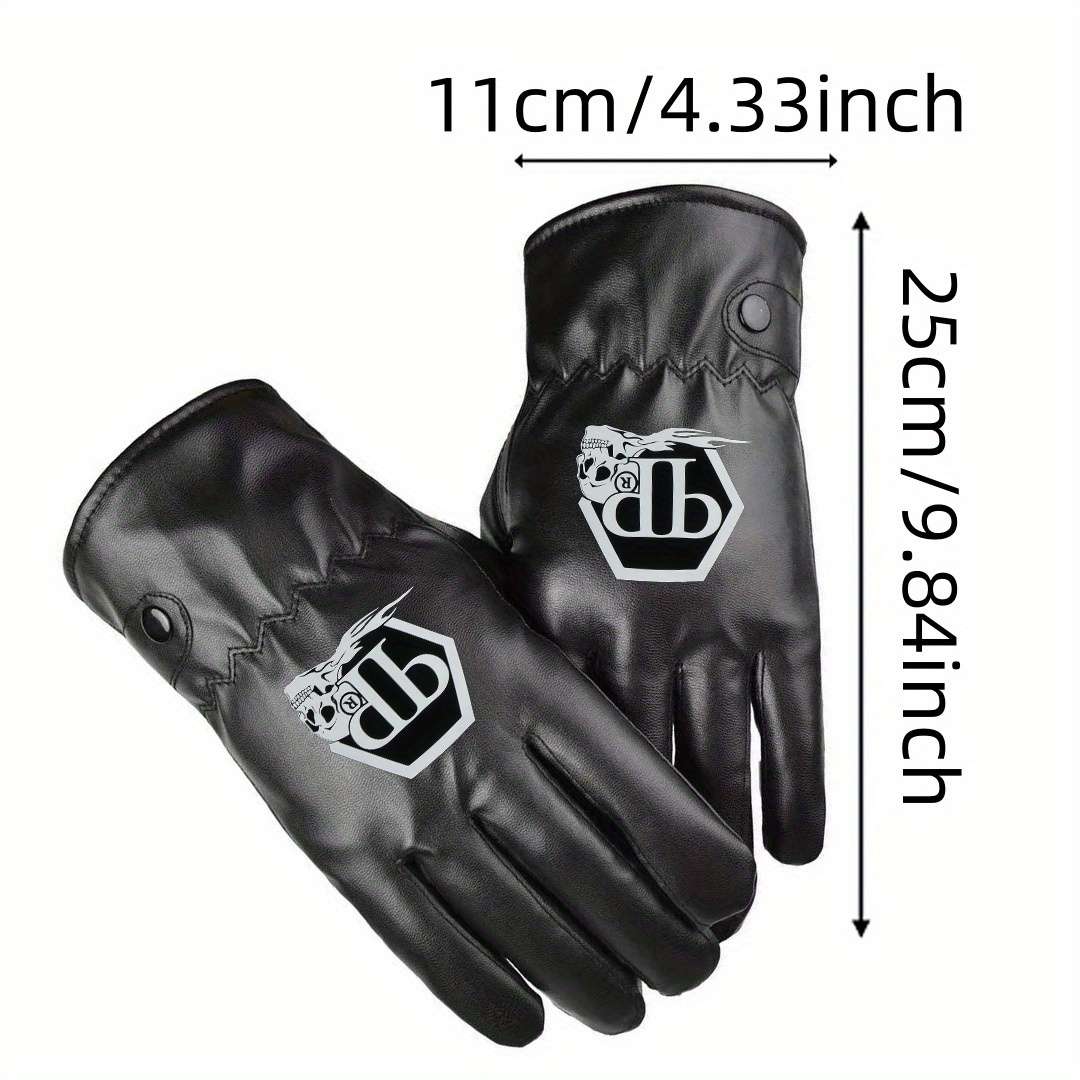 1 Pair Black Warm Gloves
