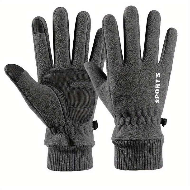 1 Pair Black Warm Gloves