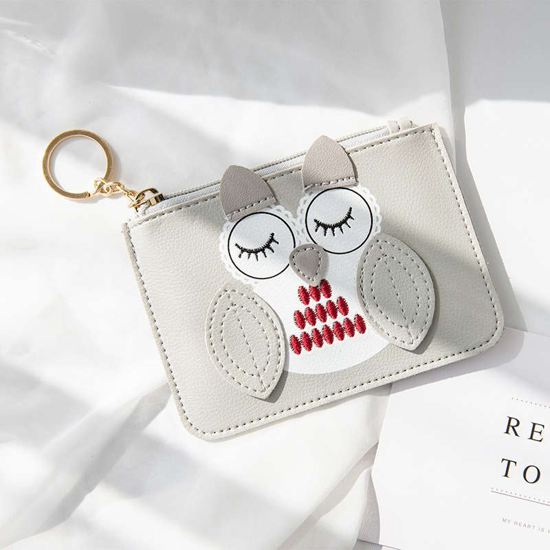 Women'S Mini Coin Purse Simple And Cute Thin Large Capacity Zipper Coin Key Bag Multifunctional