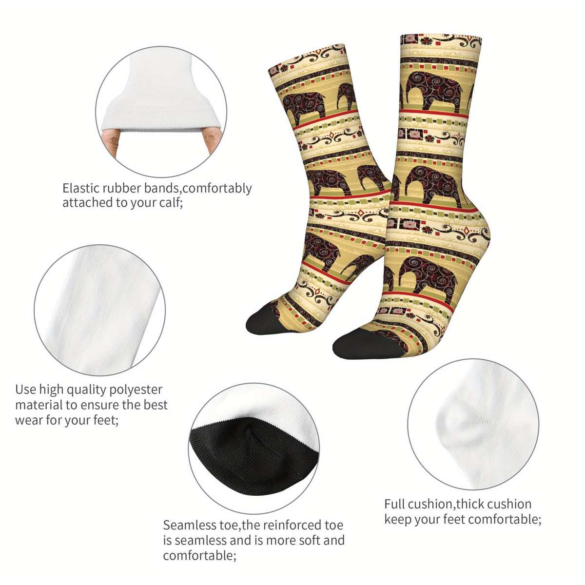 1 Pair Multicolor One Size Socks
