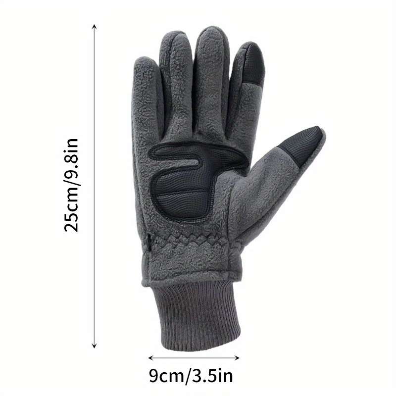1 Pair Black Warm Gloves