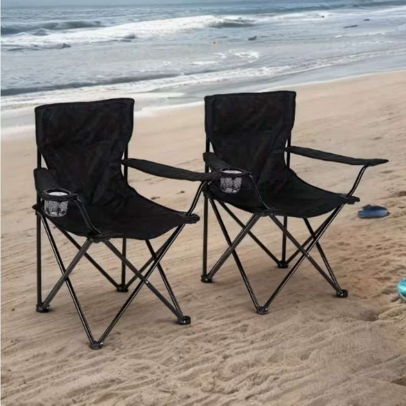 2 Heavy-Duty Folding Camping Chairs