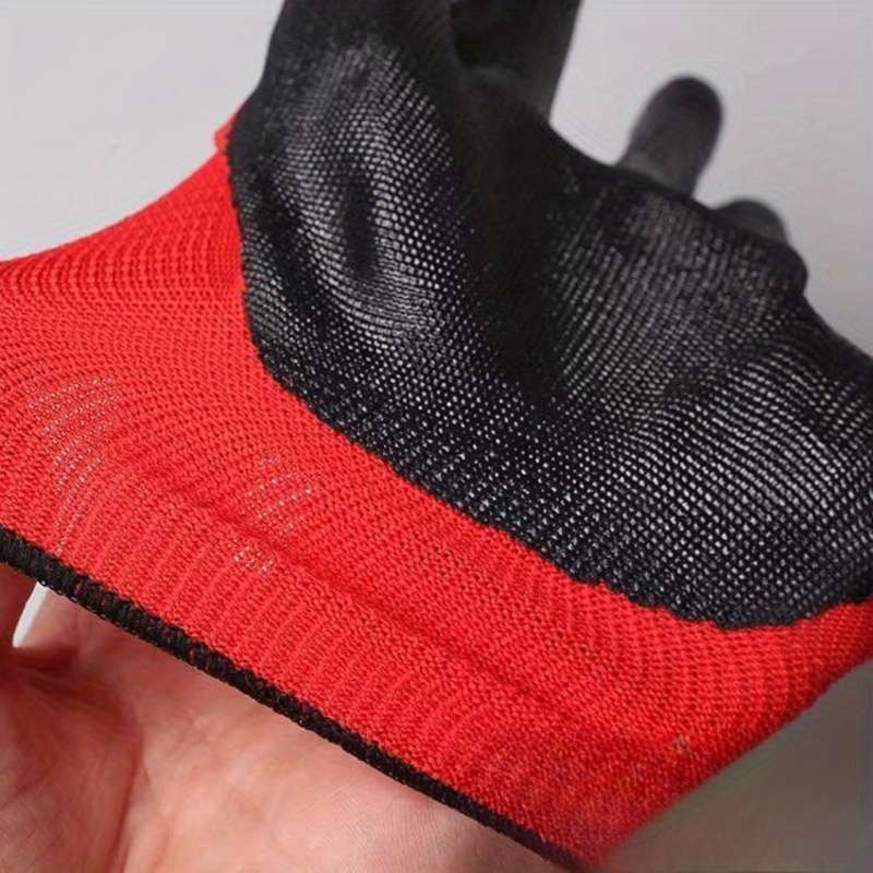 10 Pairs 42g Red And Black Rubber Gloves Quality Multi Purpose Work Gloves