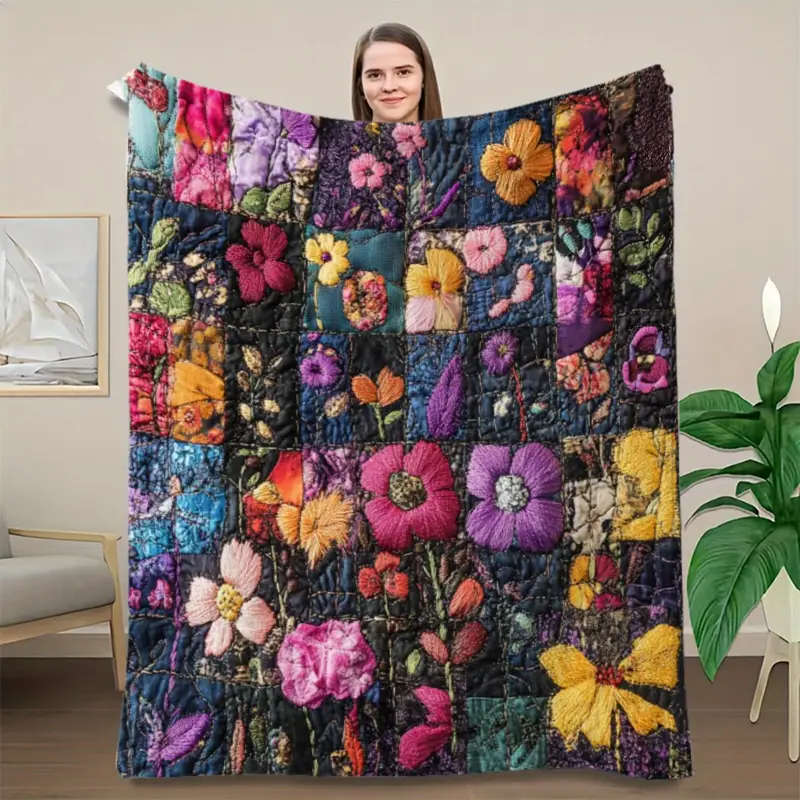 1 Vintage Floral Patchwork Quilt 150*200cm