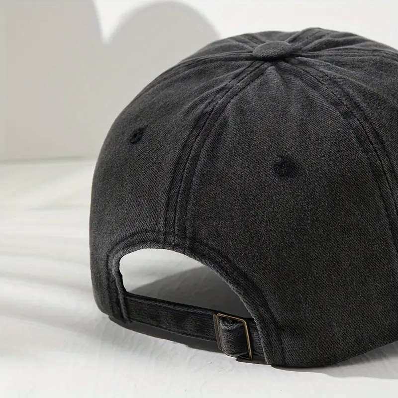 Retro Adjustable Baseball Cap With Mountain View Print Soft Top Dad'S Hat Sun Protection Perfect