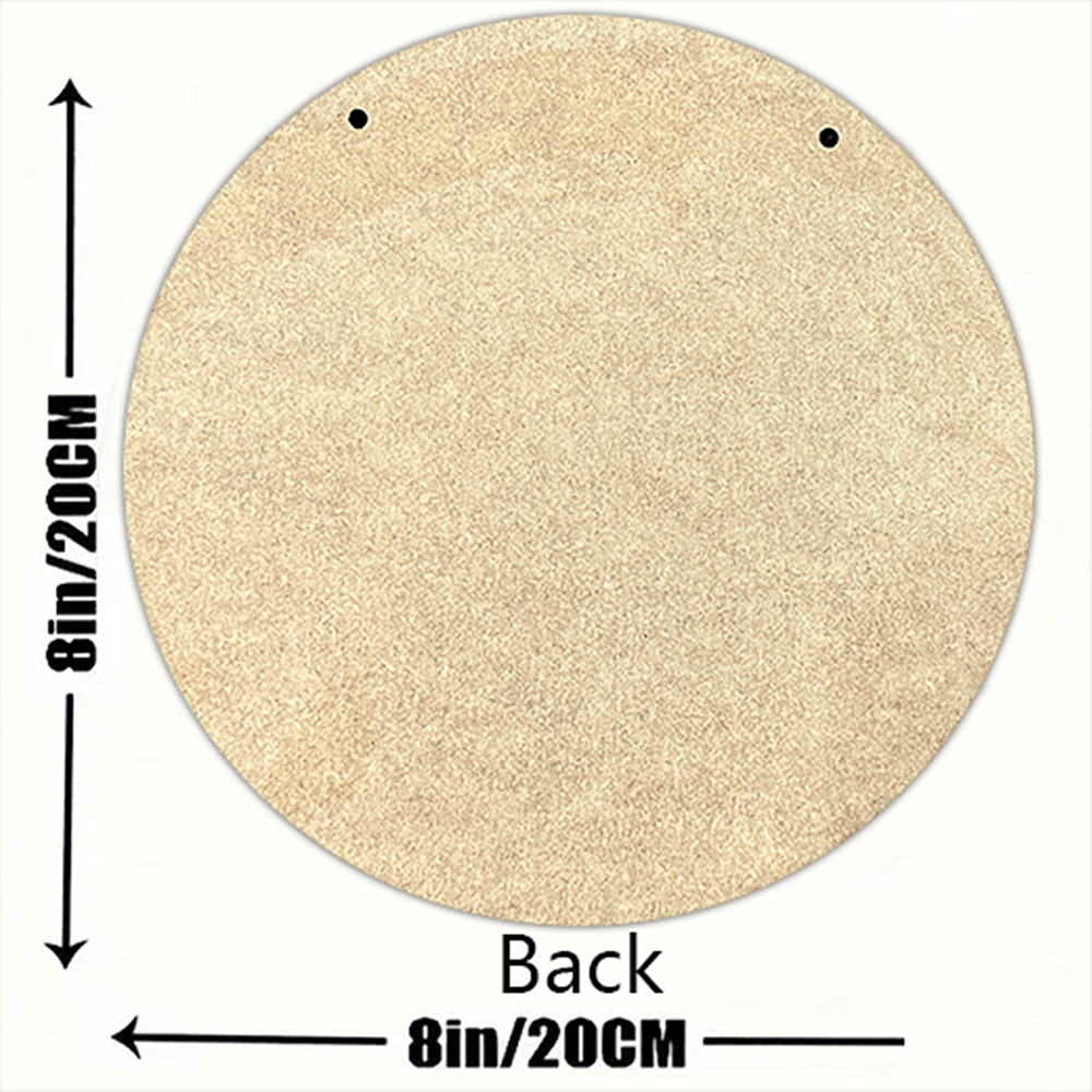2D Flat 20.32X20.32 Cm Drum-Themed Round Wooden Wall Art Frameless Rustic Metallic Finish I