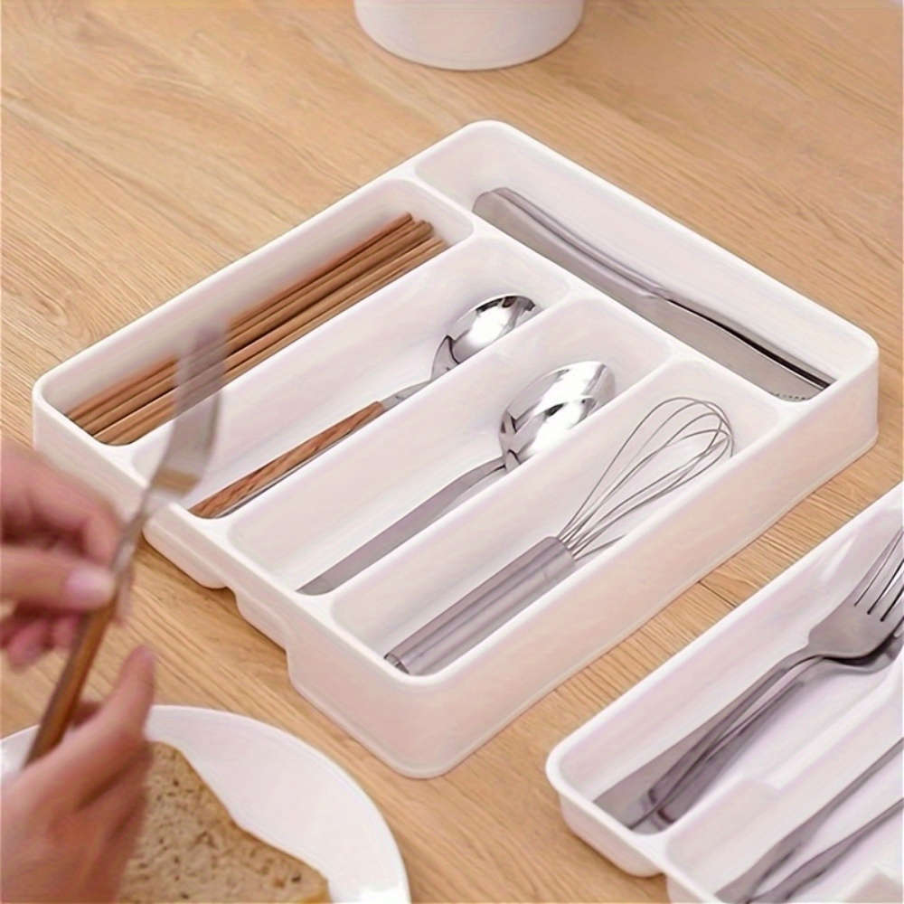 1pc Durable Utensil Organizer Box 1pc Multi-Compartment Kitchen Utensil Organizer Durable P
