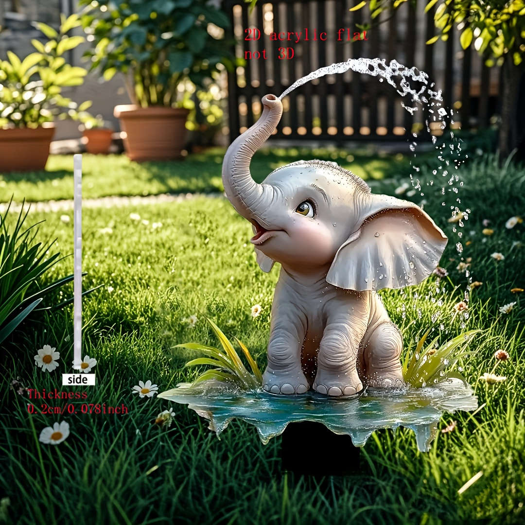 2D Flat Animal Lawn Decoration Floor Insert Suitable