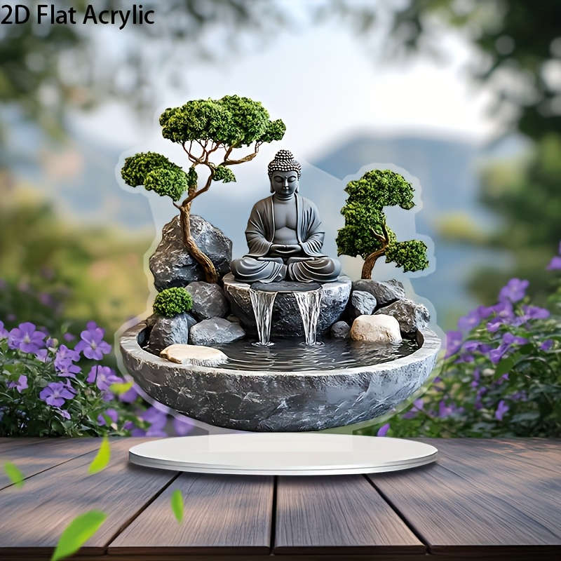 1pc 2D Flat One piece  acrylic desktop ornament elegant acrylic Guanyin