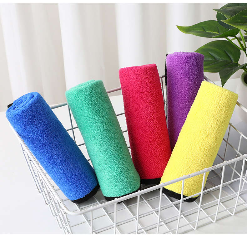 5pcs Super Absorbent Microfiber Dishcloths Non-Shedding Quick-Drying Multi-Purpose Cleaning