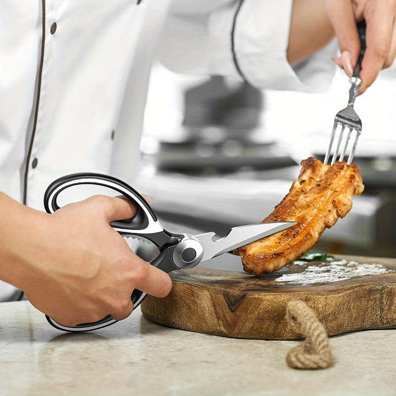 1pc Multi Functional Kitchen Scissors Stainless Steel Strong Chicken Bone Scissors Food Accessori