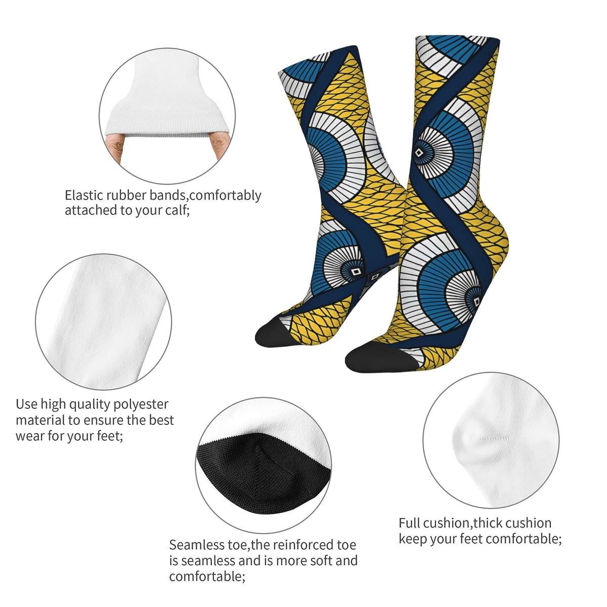 1 Pair Multicolor One Size Socks