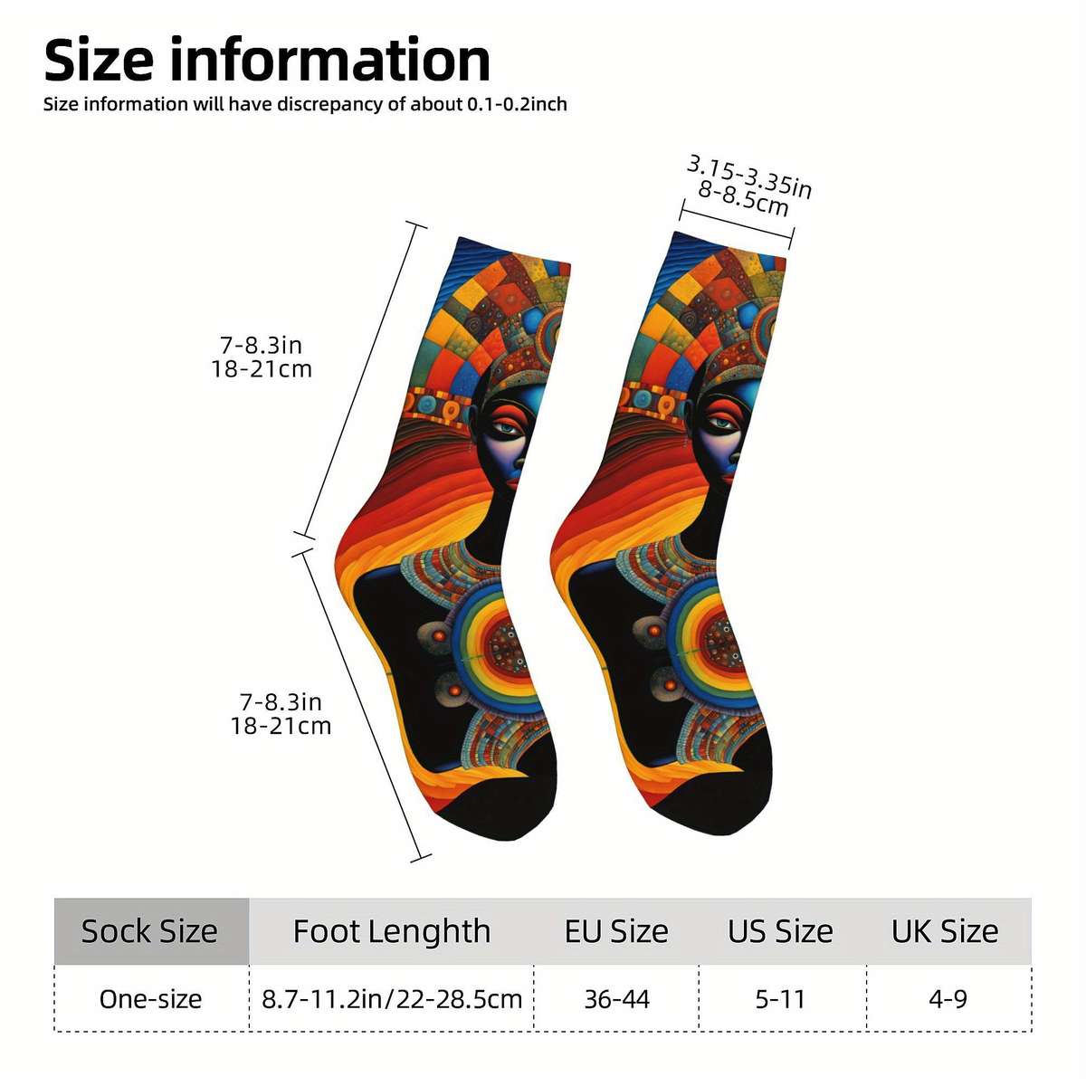 1 Pair Multicolor One Size Socks