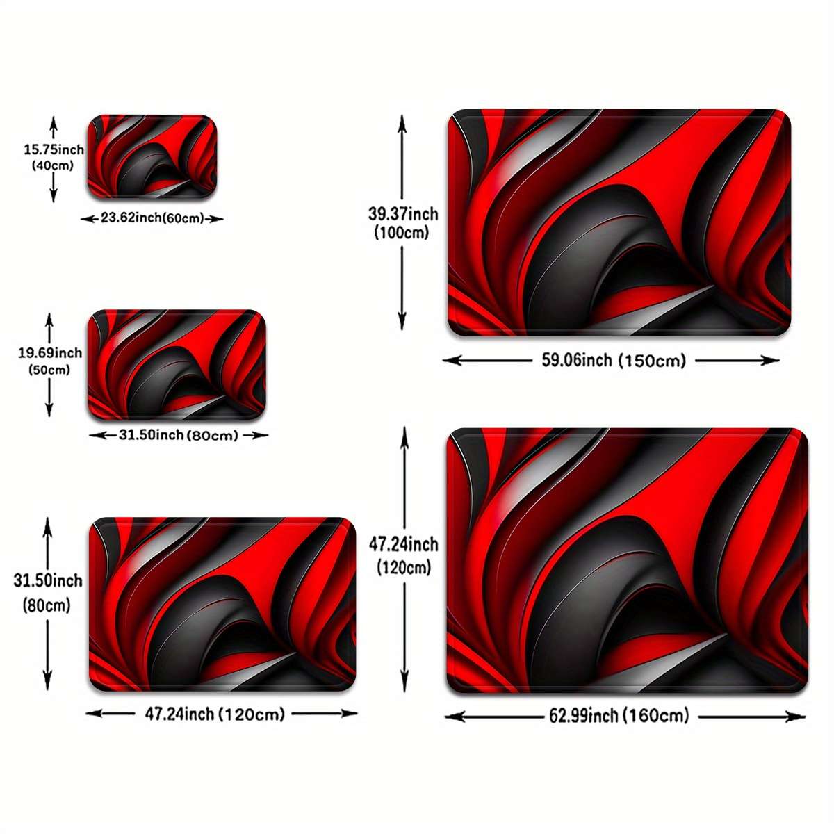 1Pc 80x120cm Floor Mat