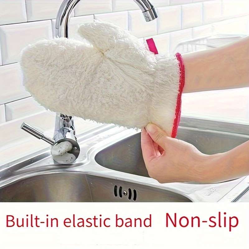 1 Pair White Household Cleaning Gloves