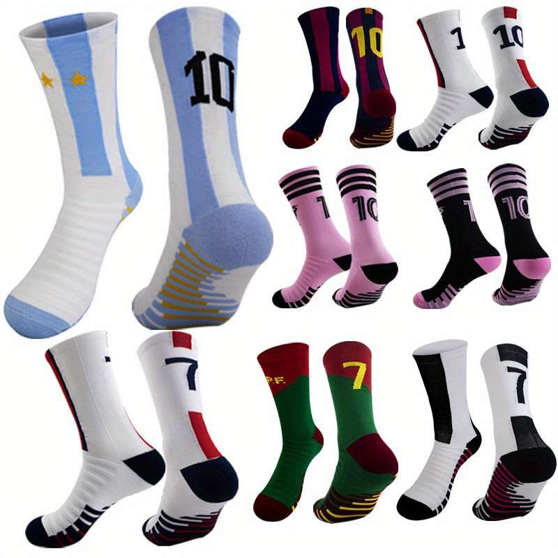 1 Pair White Red 7  Socks
