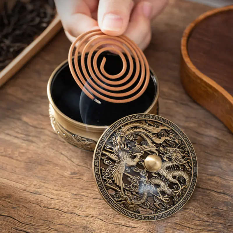 1 Piece Of Antique Style Pure Copper Incense Burner