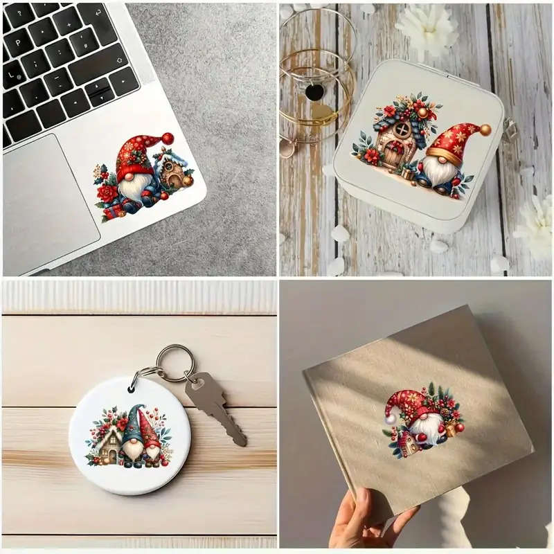 12 Santa Claus And Dwarfs Stickers