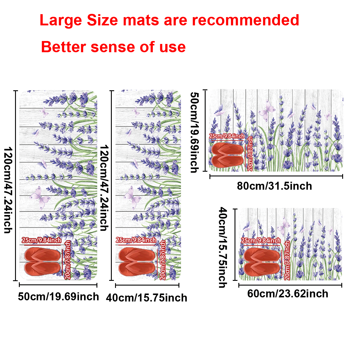 1Pc 19.69x31.5inch 50x80cm Floor Mat