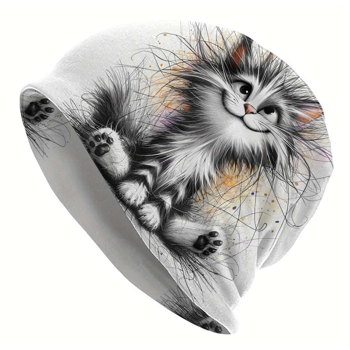 Fashionable Cat-Themed Beanie