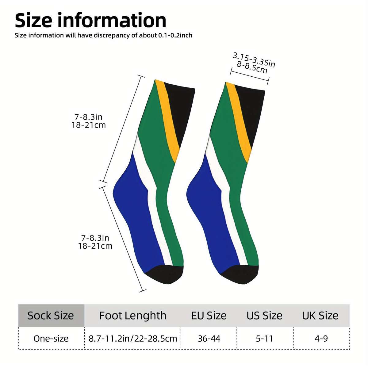 1 Pair Multicolor One Size Socks