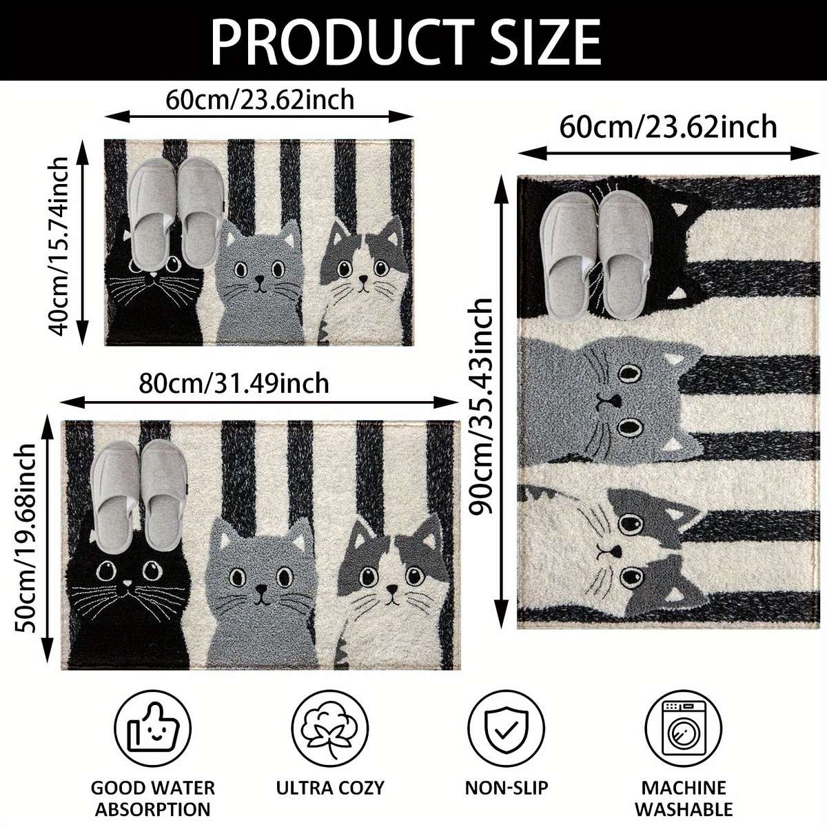 60x40cm 23.6x15.7inch Floor Mat