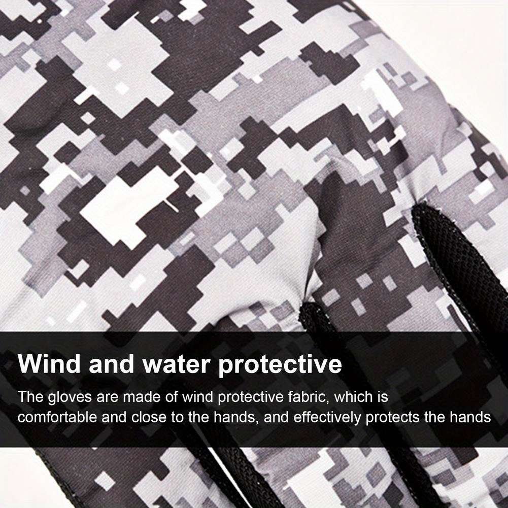 1 Pair Camouflage Grey Warm Gloves