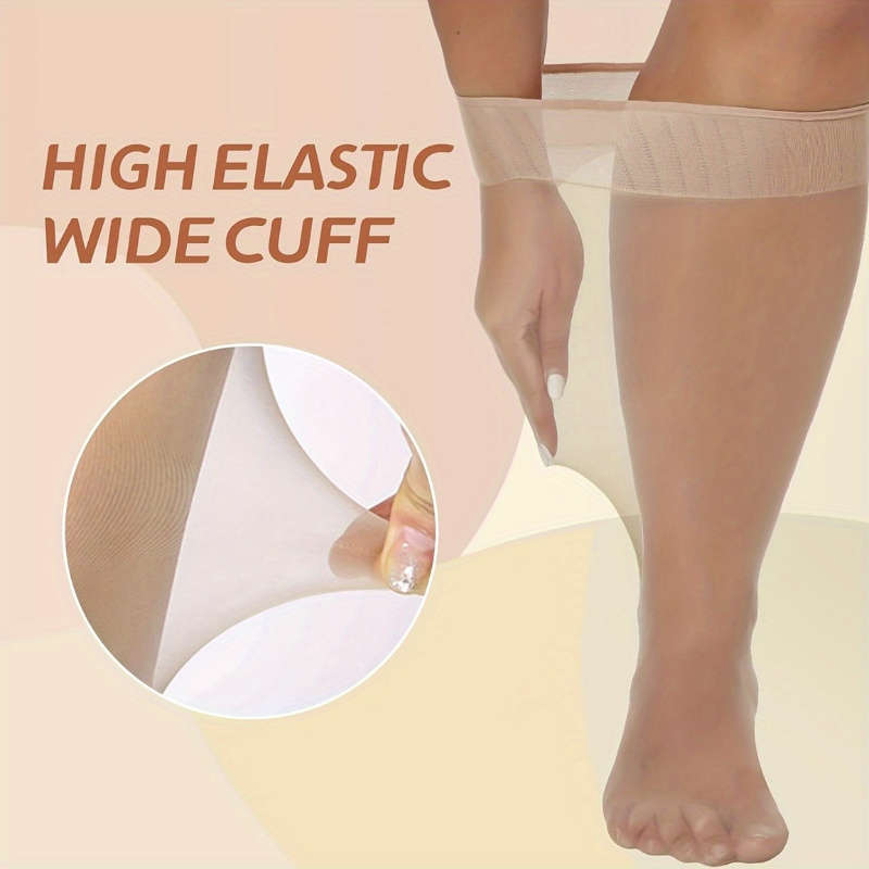 10 Pairs Black One Size High Elastic Socks