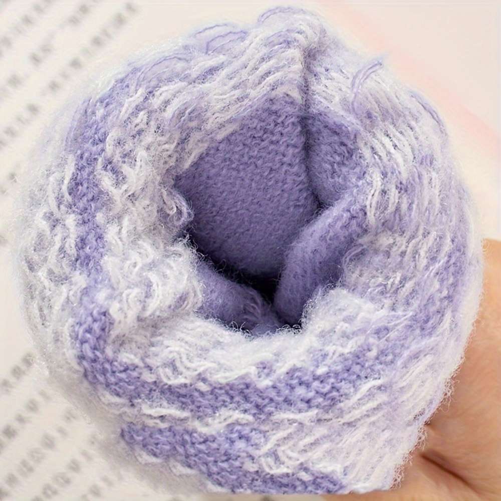 1 Pair Purple Warm Gloves