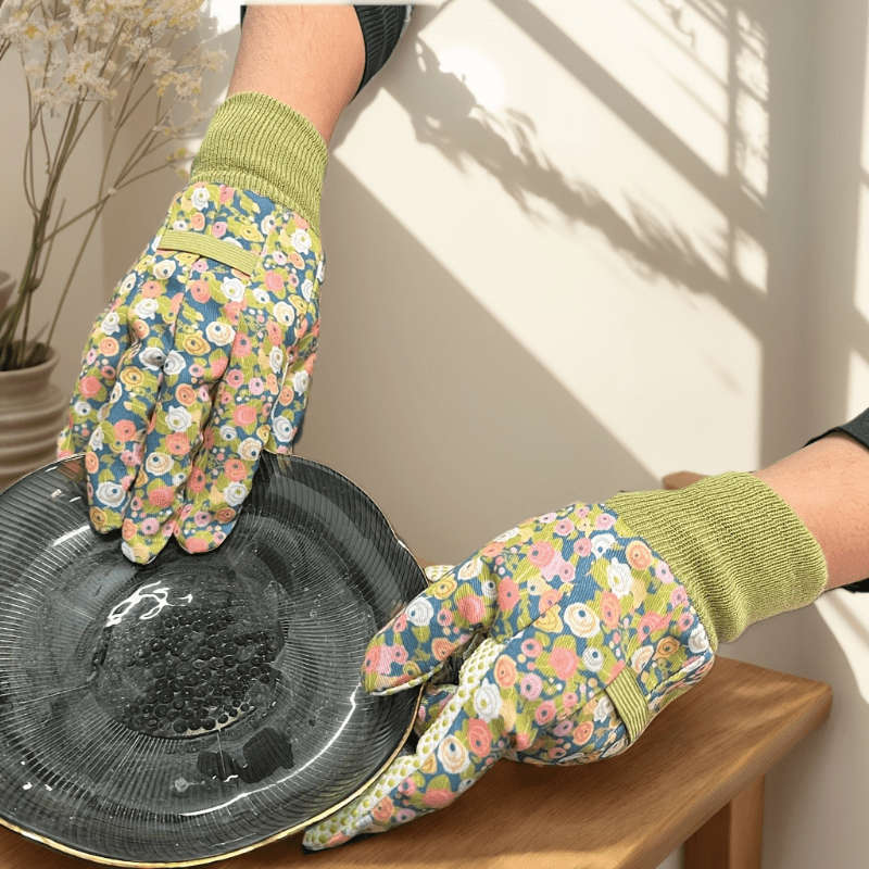 1 Pair Green Multi Purpose Work Gloves