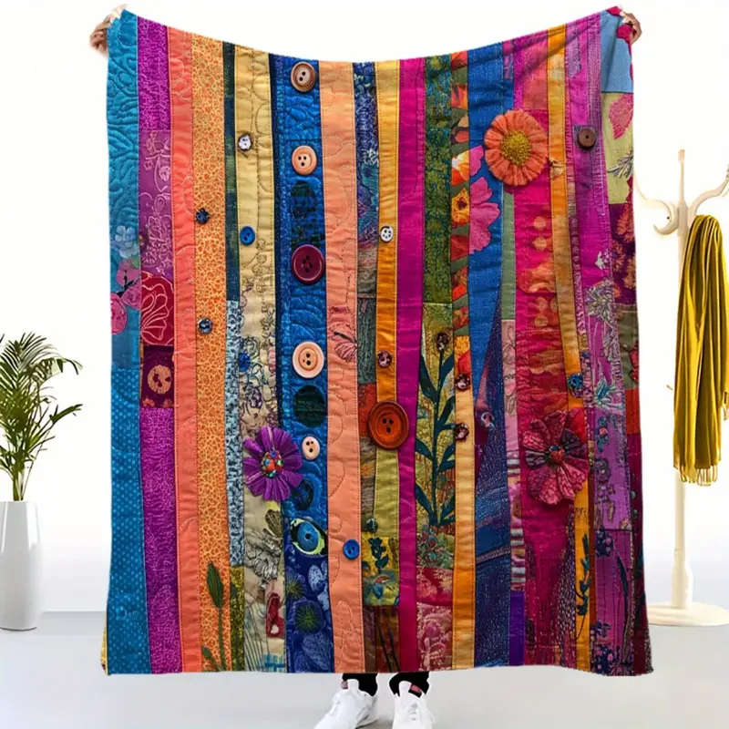 1 Bohemian Patchwork Quilt Blanket 130*150cm