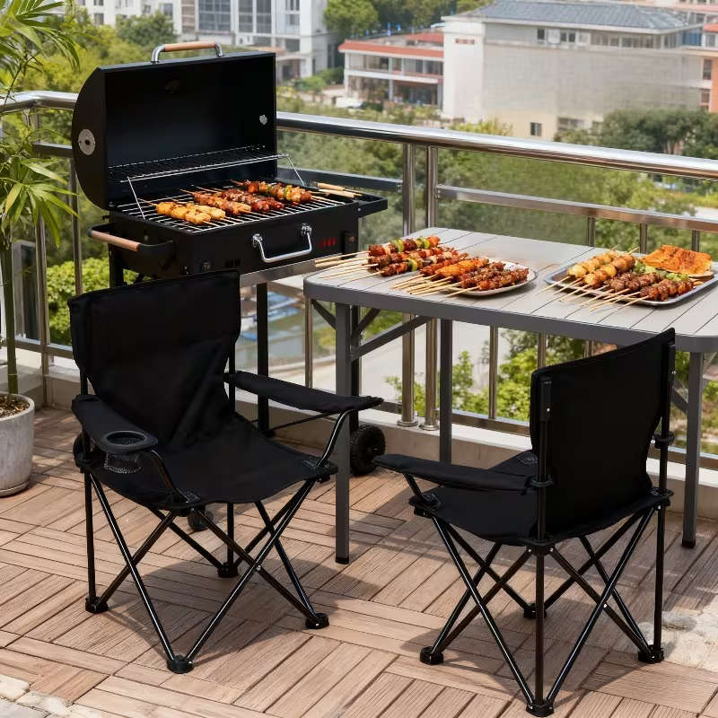 2 Heavy-Duty Folding Camping Chairs